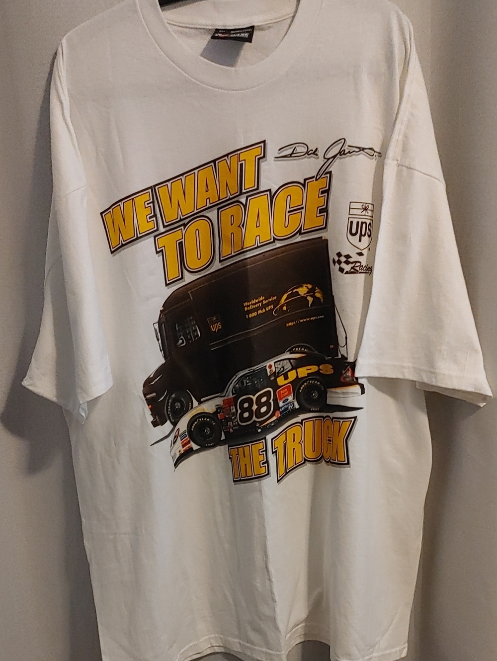 Chase Authentics 'We Want To Race The Truck' Dale Jarrett White Short Sleeve Tee